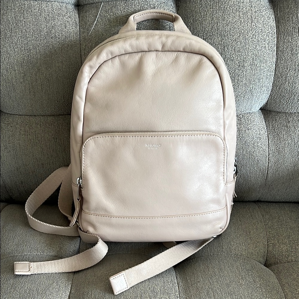 Knomo London Mini Mount Leather 10" Backpack Concrete